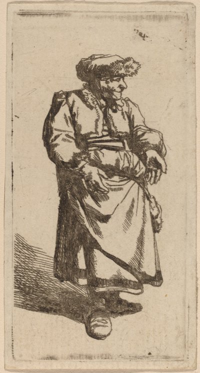 Yaşlı Kadın Ayakta by Cornelis Pietersz Bega