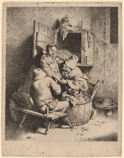 Genç Bir Hancının Flörtü by Cornelis Pietersz Bega