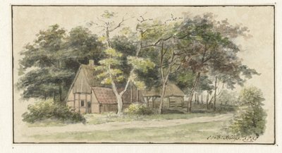 Ağaçlar arasında çiftlik by Cornelis Bernardus Buijs