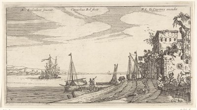 limandaki han Liman görünümleri (dizi başlığı) by Cornelis Bol