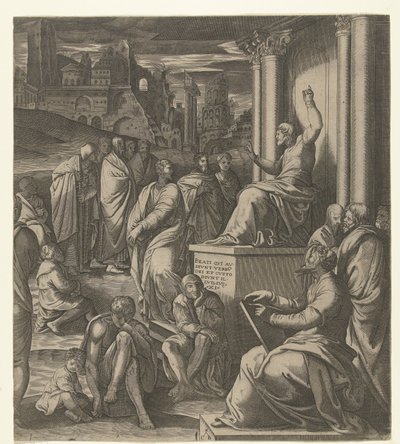Mesih insanlara vaaz verir by Cornelis Bos (possibly)