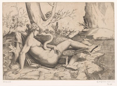 Leda ve kuğu by Cornelis Bos (possibly)