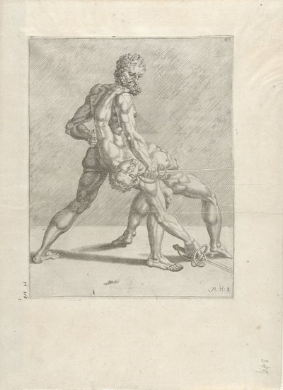 iki kılıç ustası Kılıççılar (dizi adı) by Cornelis Bos (possibly)