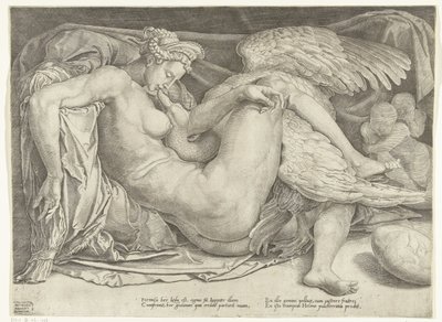Leda ve kuğu by Cornelis Bos