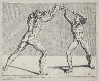 iki eskrimci by Cornelis Bos