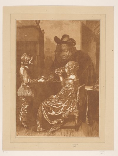 Lord ve bayan sayfa ile by Cornelis Brouwer