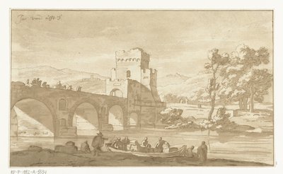 Roma yakınlarındaki Ponte Molle by Cornelis Brouwer