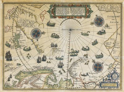 Willem Barentsz Üçüncü Yolculuğu Haritası, 1598 by Cornelis Claesz