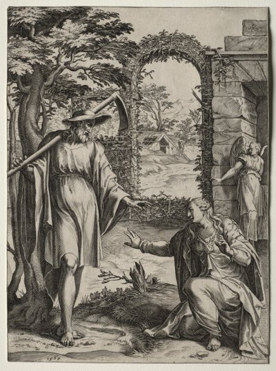 Mesih'in Mary Magdalen'e Görünmesi by Cornelis Cort