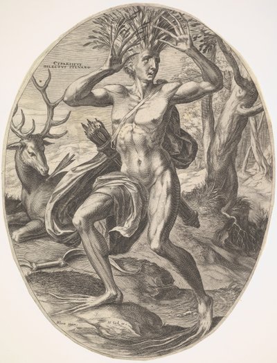 The Rural Gods setinden Cyparissus, 1565. by Cornelis Cort