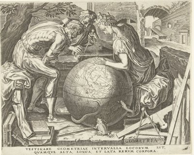 Geometri (Geometri) Yedi Liberal Sanat (Artes Liberales) (dizi başlığı) by Cornelis Cort