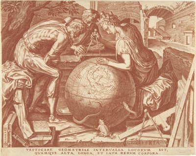 Geometri (Geometri) Yedi Liberal Sanatlar (dizi başlığı) by Cornelis Cort