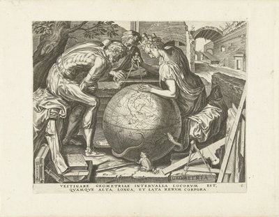 Geometri (Geometri) Yedi Liberal Sanatlar (dizi başlığı) by Cornelis Cort