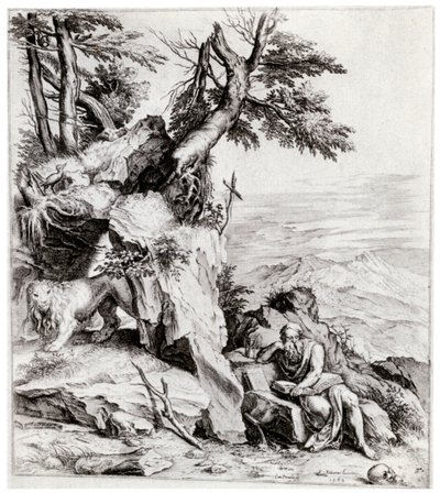 St Jerome ile manzara, 16. yüzyıl, 1937 by Cornelis Cort