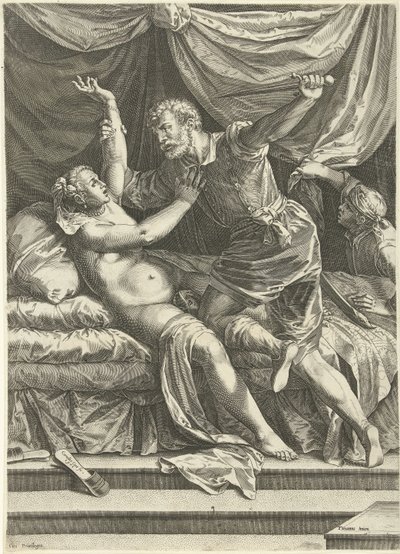 Lucretia en Sextus by Cornelis Cort
