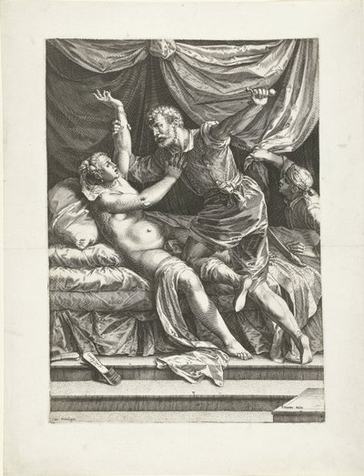 Lucretia en Sextus by Cornelis Cort