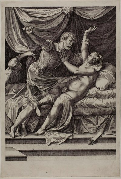 Tarquin ve Lucretia by Cornelis Cort