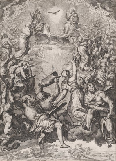 Üçlü Birliğe Tapınma, 1566. by Cornelis Cort