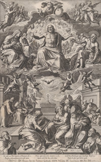 Kilise Babalarının Kutsal Ayin Üzerine Anlaşmazlığı, 1575. by Cornelis Cort