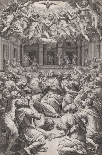 Pentekost, 1574. by Cornelis Cort