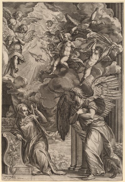 Duyuru by Cornelis Cort after Titian