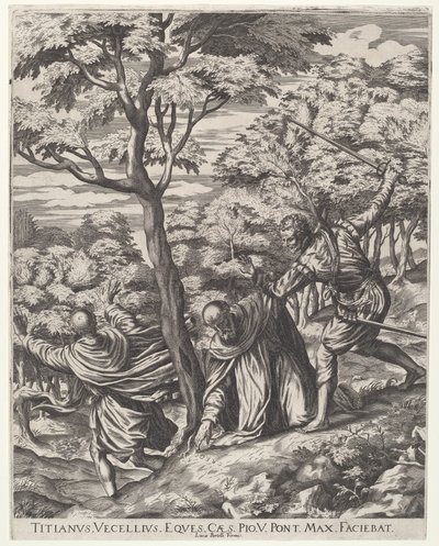 Aziz Peter Şehit Suikastı by Cornelis Cort, after Titian