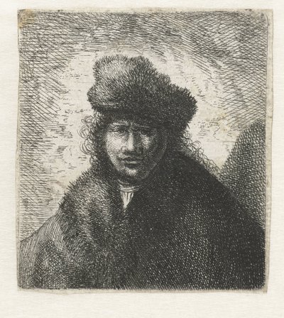 Eğik kürk şapkalı otoportre: büst by Cornelis Danckerts (I) (possibly)