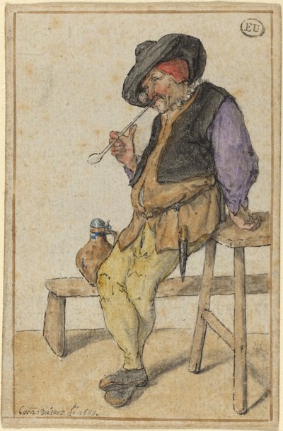 köylü sigara by Cornelis Dusart