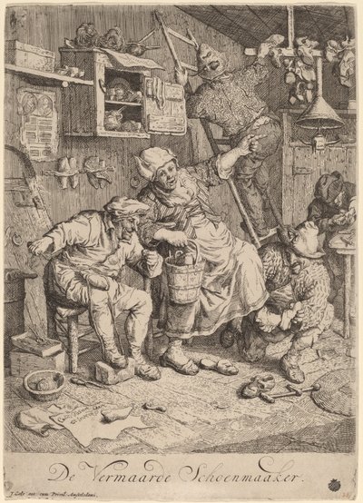 Neşeli Ayakkabıcı by Cornelis Dusart