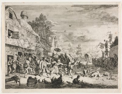 Köy Partisi. by Cornelis Dusart