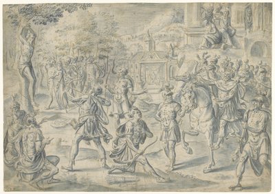 Babanın cesedine ateş etmek by Cornelis Floris (II) (circle of)