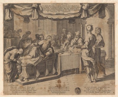 Ferisi Simun ile İsa konuğu by Cornelis Galle (I)