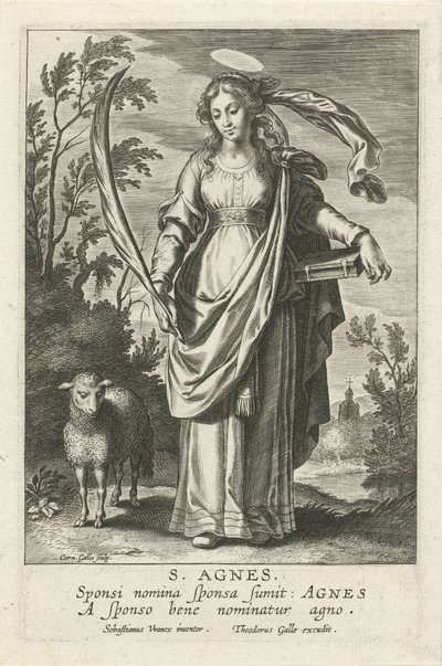 H. Agnes Şanlı Bakireler (dizi adı) by Cornelis Galle (I)