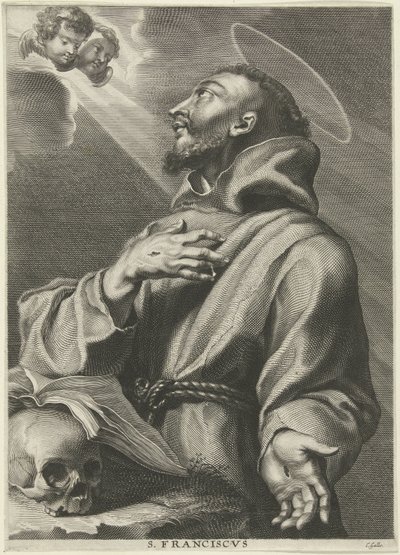 H. Francis van Assisi Aziz Francis (nesnedeki başlık) by Cornelis Galle (I)