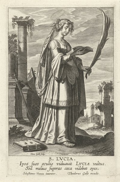 H.Lucia Şanlı Bakireler (dizi adı) by Cornelis Galle (I)