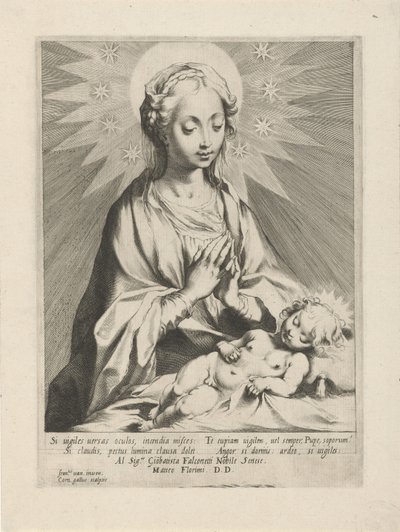Mary Mesih çocuğa tapıyor by Cornelis Galle (I)