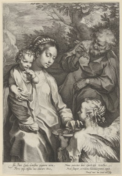 Meryem çocuğu besler by Cornelis Galle (I)