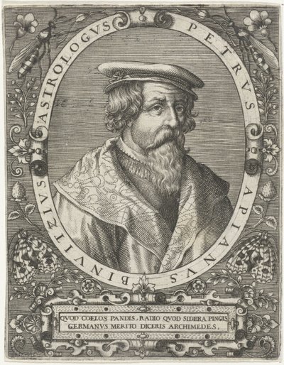 Portret van Petrus Apianus Petrus Apianus Binuitzius (nesne üzerindeki başlık) by Cornelis Galle (I)