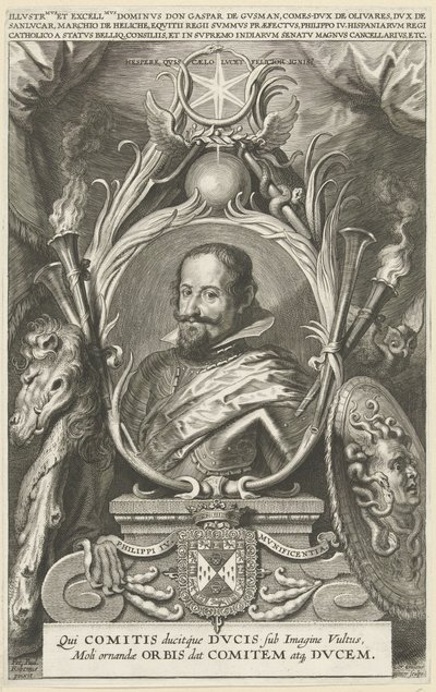 Gaspar de Guzmán, Olivares Kontu, St. Lucar Dükü portresi by Cornelis Galle (II)
