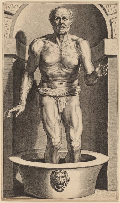 Banyoda Ayakta Seneca by Cornelis Galle I after Sir Peter Paul Rubens