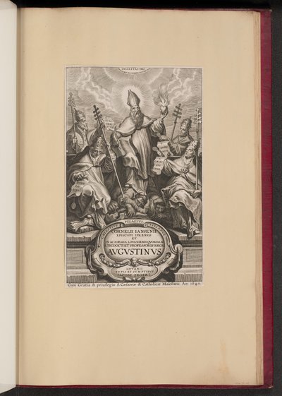 Cornelii Jansenii için Başlık Sayfası ... Avgvstinvs by Cornelis Galle I after Sir Peter Paul Rubens