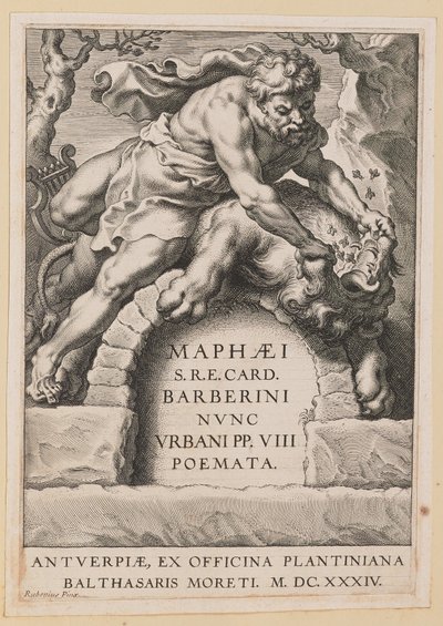 Maffeo Barbarini için Başlık Sayfası by Cornelis Galle I after Sir Peter Paul Rubens