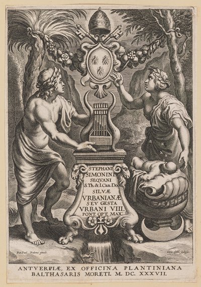 Stephanus Simonini, Silvae Urbaninae için Başlık Sayfası by Cornelis Galle I after Sir Peter Paul Rubens