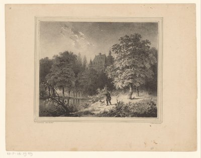Bir ormandaki avcı by Cornelis Gerrit Verburgh