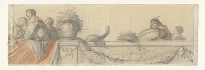 Honselaersdijk Kalesi'ndeki duvar resimleri için tasarımlar (dizi adı) by Cornelis Holsteyn