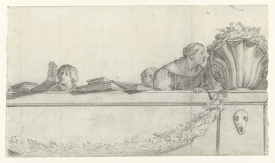 Honselaersdijk Kalesi'ndeki duvar resimleri için tasarımlar (dizi adı) by Cornelis Holsteyn