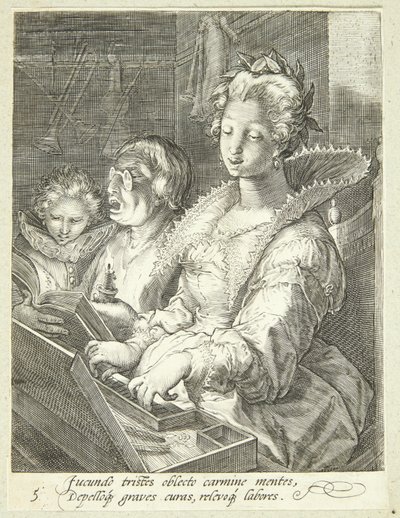 Müzik by Cornelis Jacobsz Drebbel