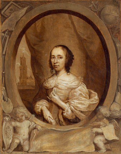 Anna Maria van Schurman, 1657. by Cornelis Janssens van Ceulen