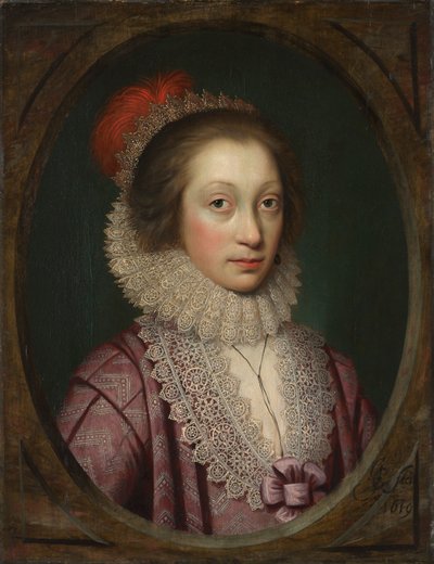 Bir Kadının Portresi, muhtemelen Elizabeth Boothby, 1619. by Cornelis Jonson