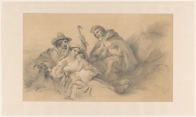 Dinlenme köylüleri by Cornelis Kruseman
